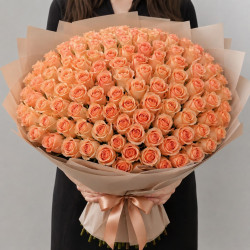101 лососевая роза